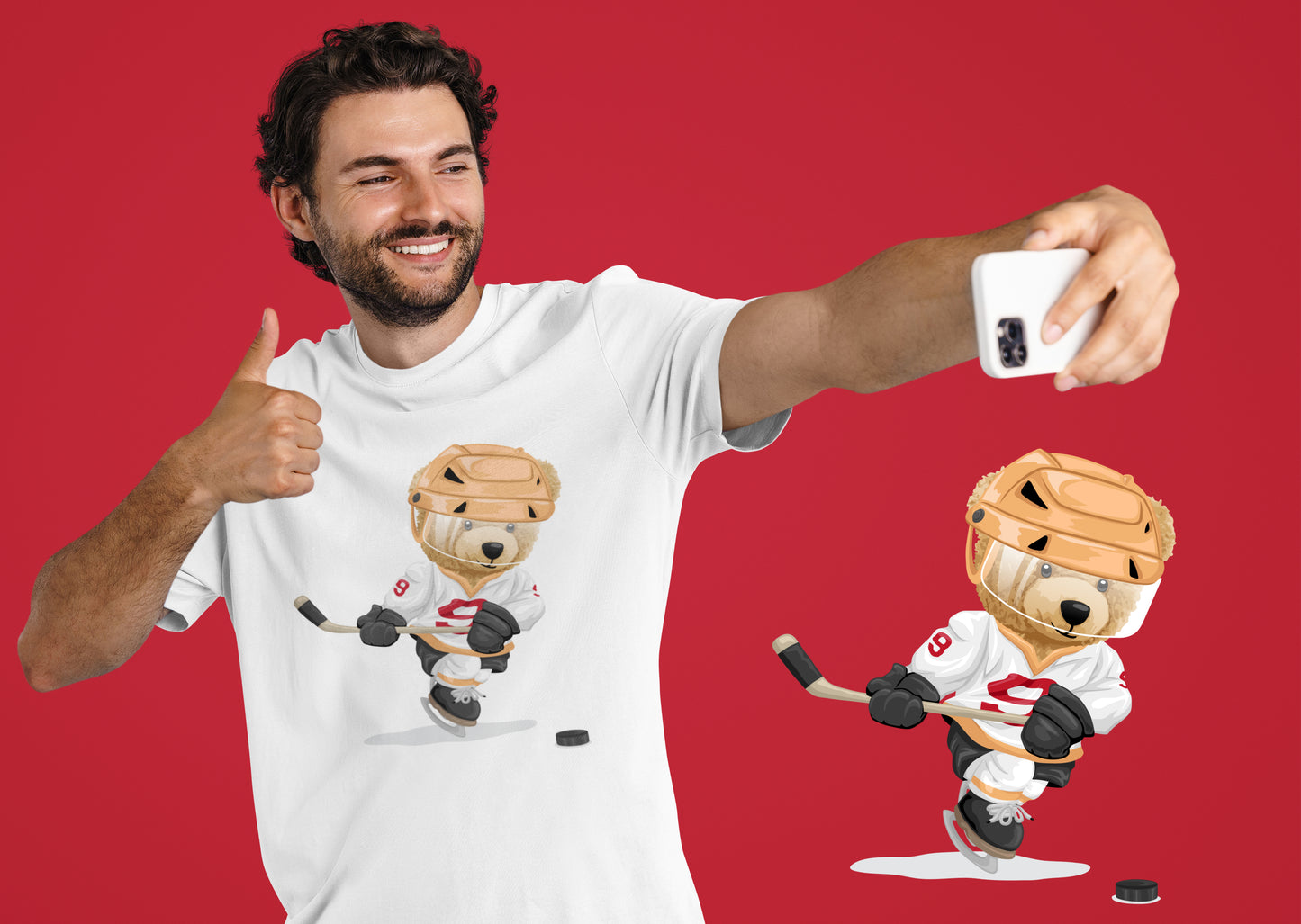 IJshockeyspeler - Uniseks Beren T-Shirt 🐻🐻🐻