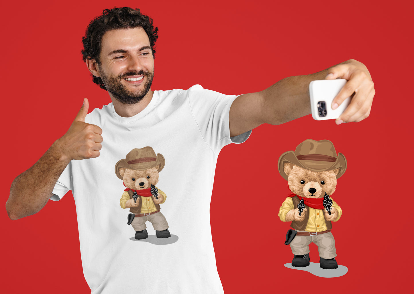 Cowboy - Uniseks Beren T-Shirt 🐻🐻🐻