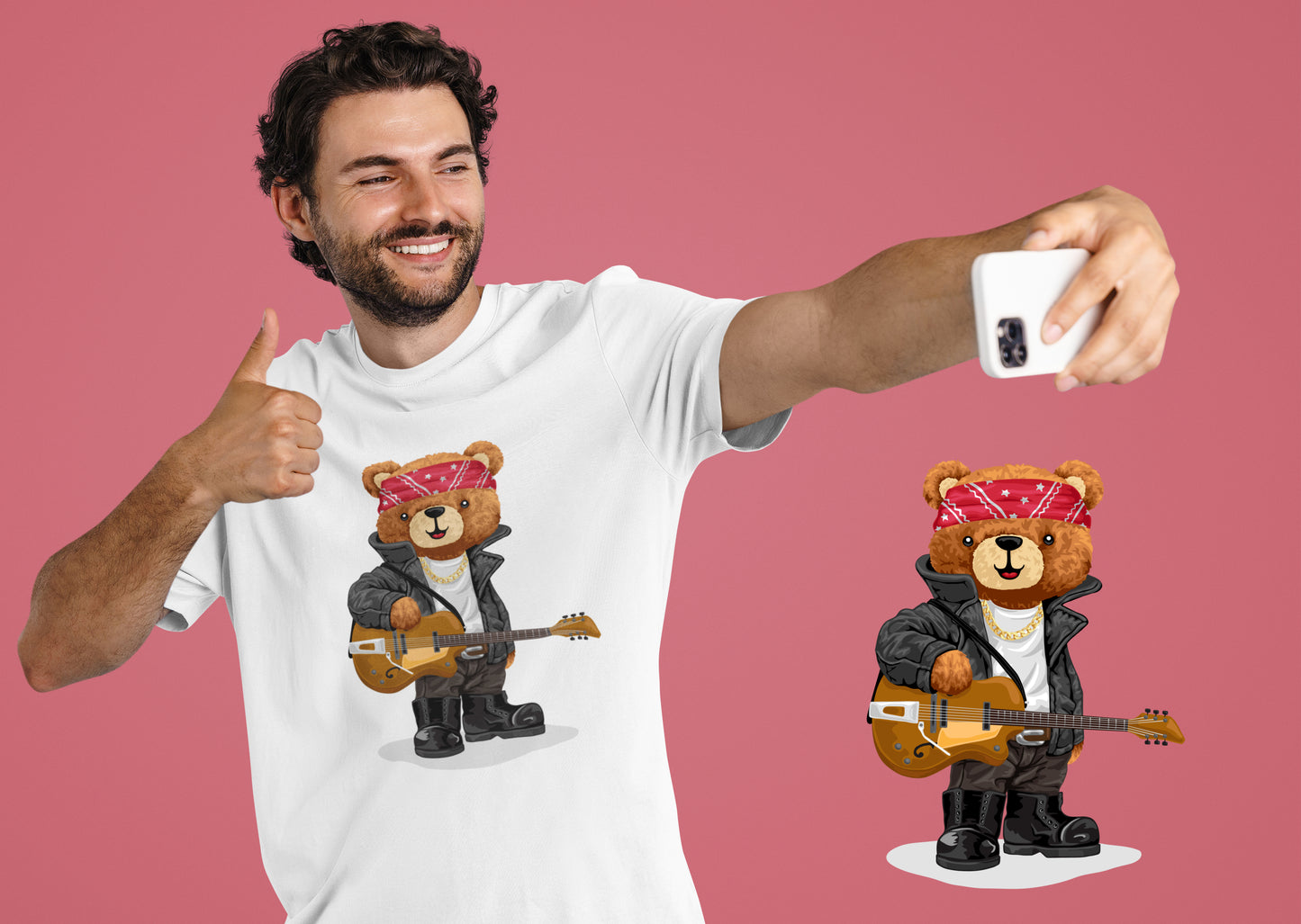 Rocker - Uniseks Beren T-Shirt 🐻🐻🐻