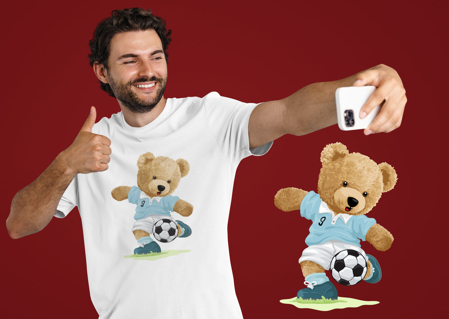 Voetballer - Uniseks Beren T-Shirt 🐻🐻🐻