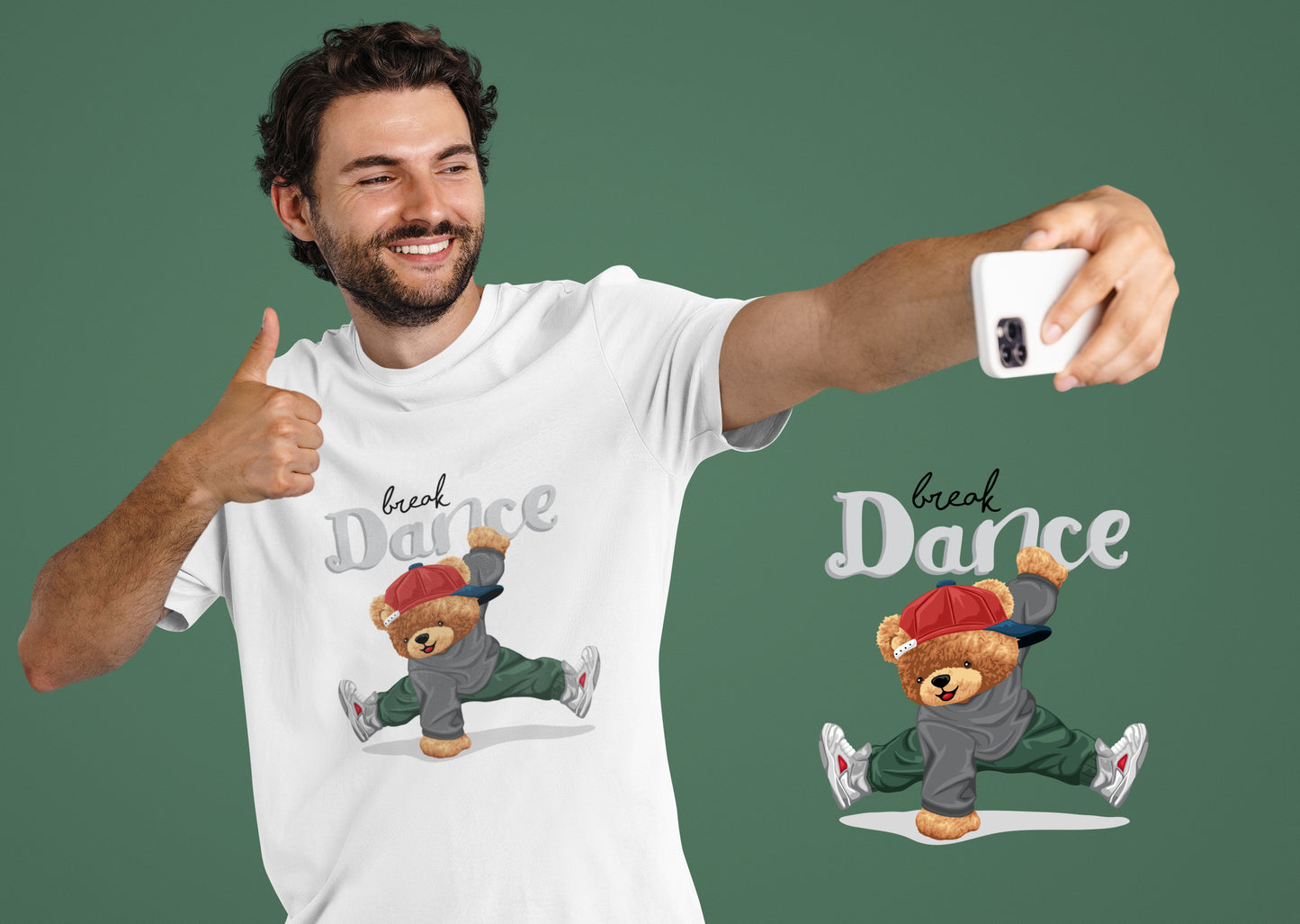 Breakdancer - Uniseks Beren T-Shirt 🐻🐻🐻