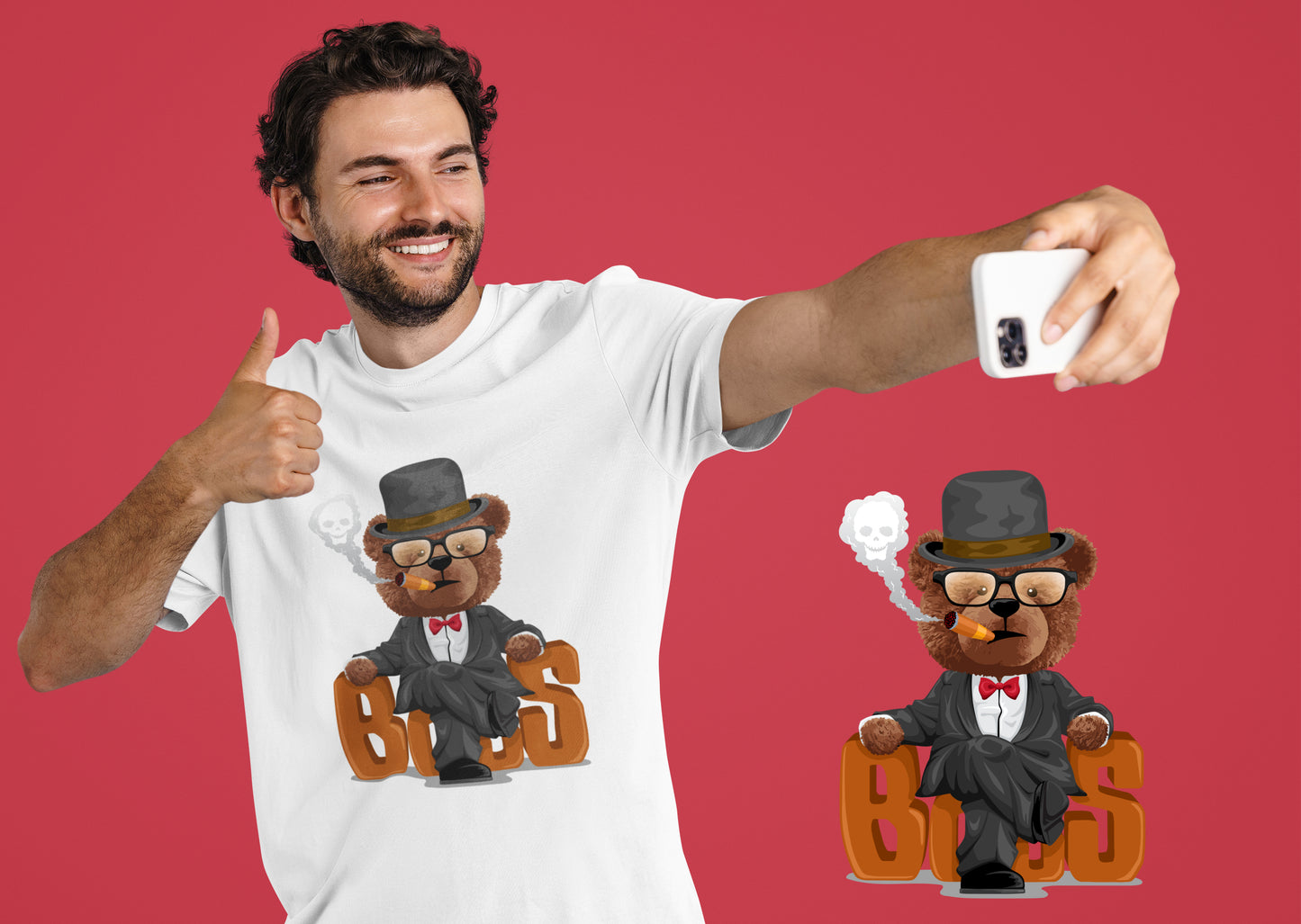 Boss - Uniseks Beren T-Shirt 🐻🐻🐻