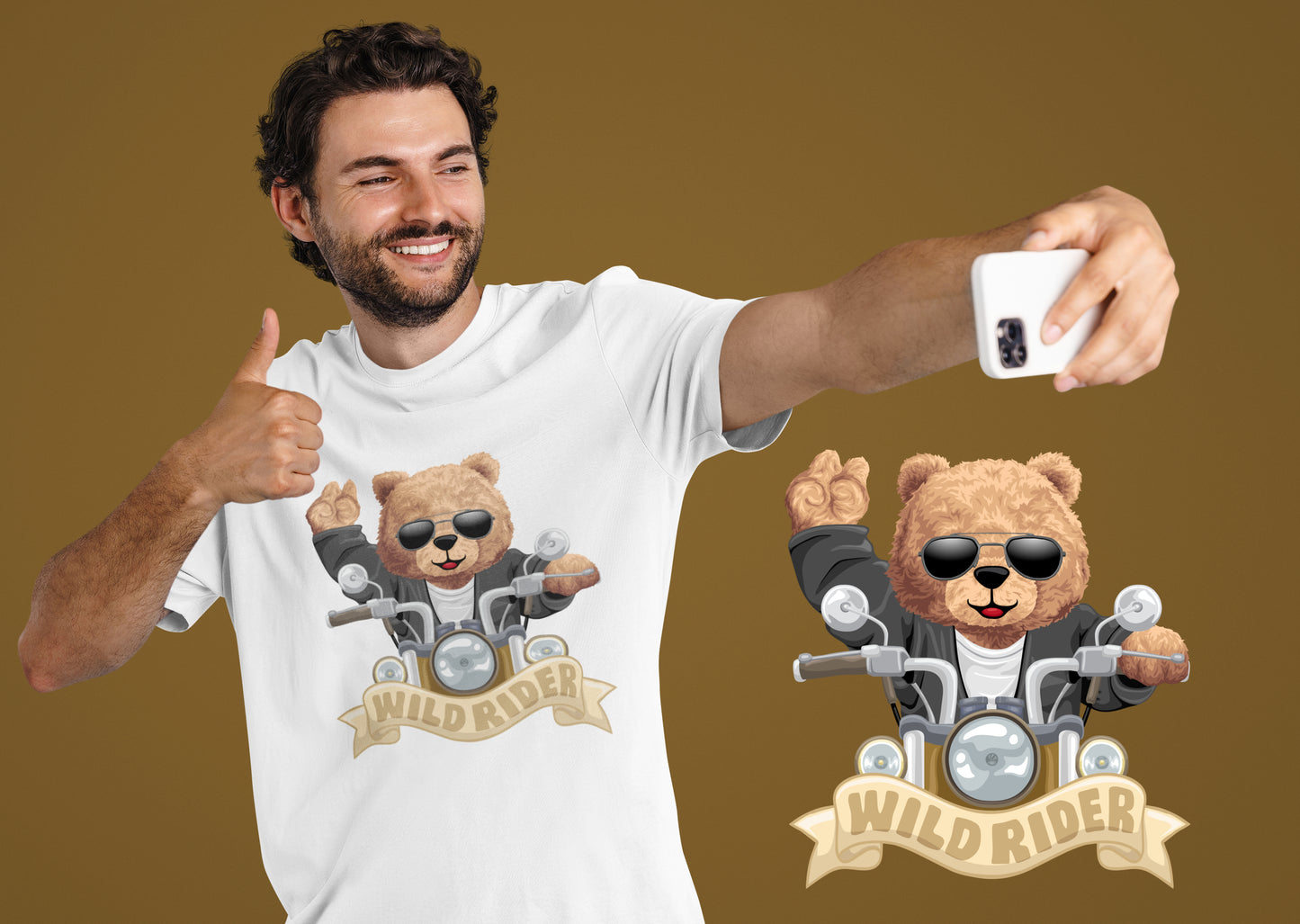 Wild Rider - Uniseks Beren T-Shirt 🐻🐻🐻