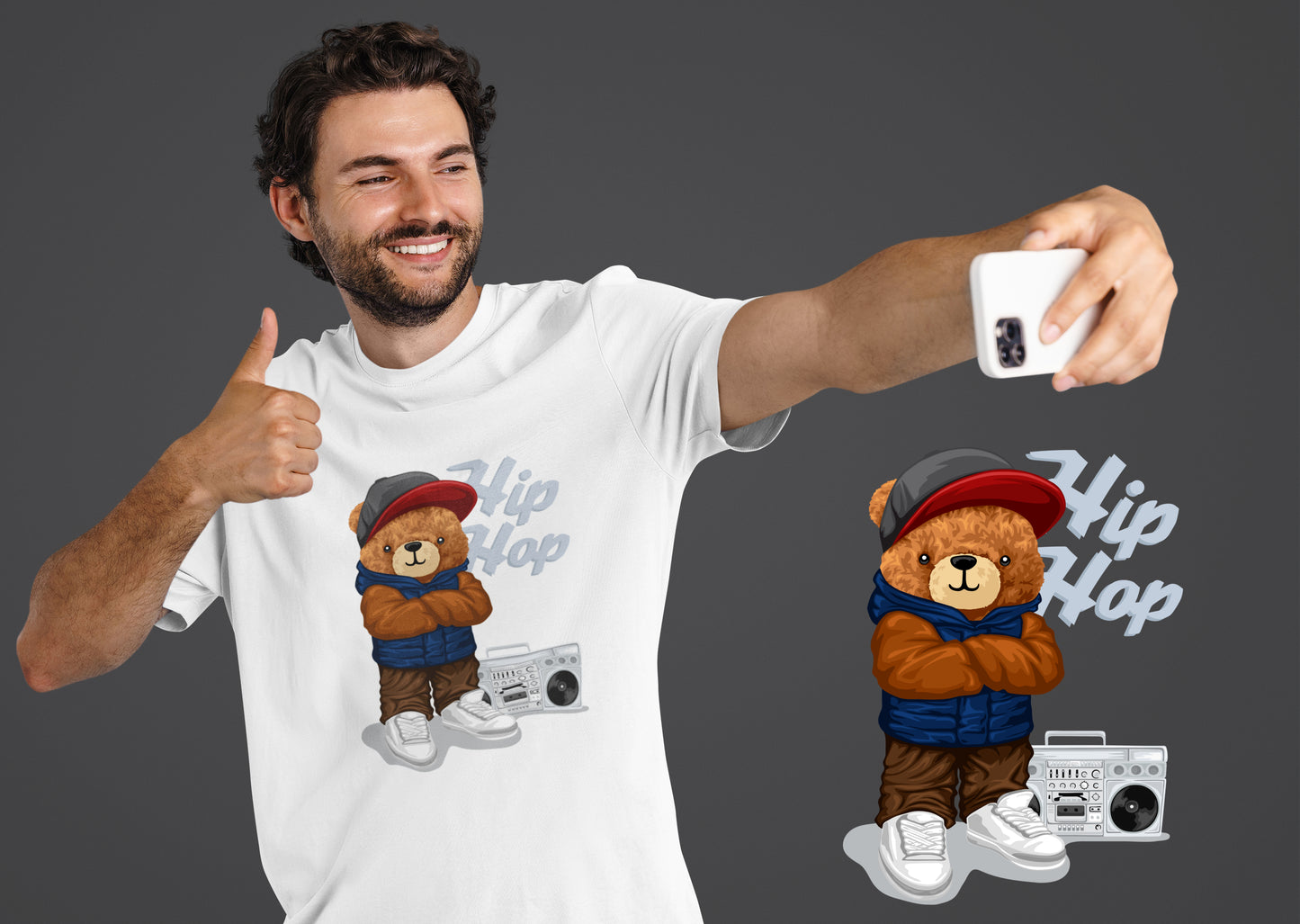 Hip Hop - Uniseks Beren T-Shirt 🐻🐻🐻