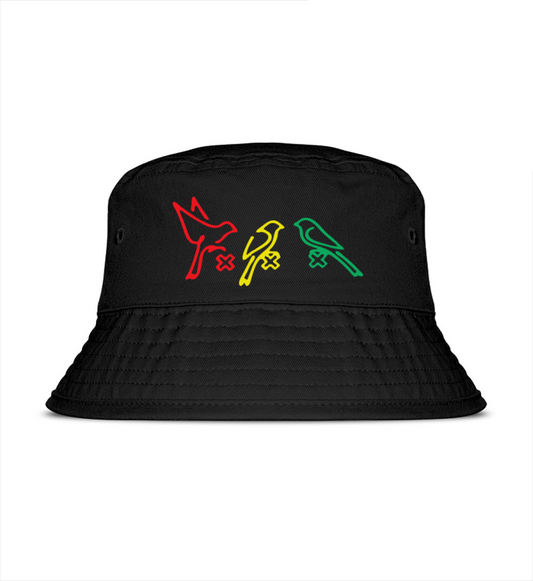 Three Little Birds - Bucket hat (Geborduurd)